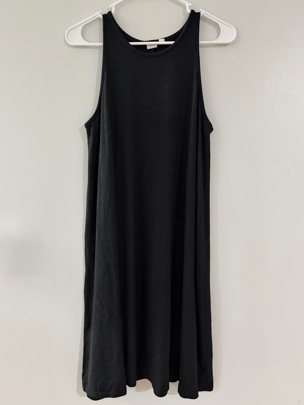 GAP Black Sleeveless Round High Neck Knit Women's Medium Mini Tent Tank Dress
